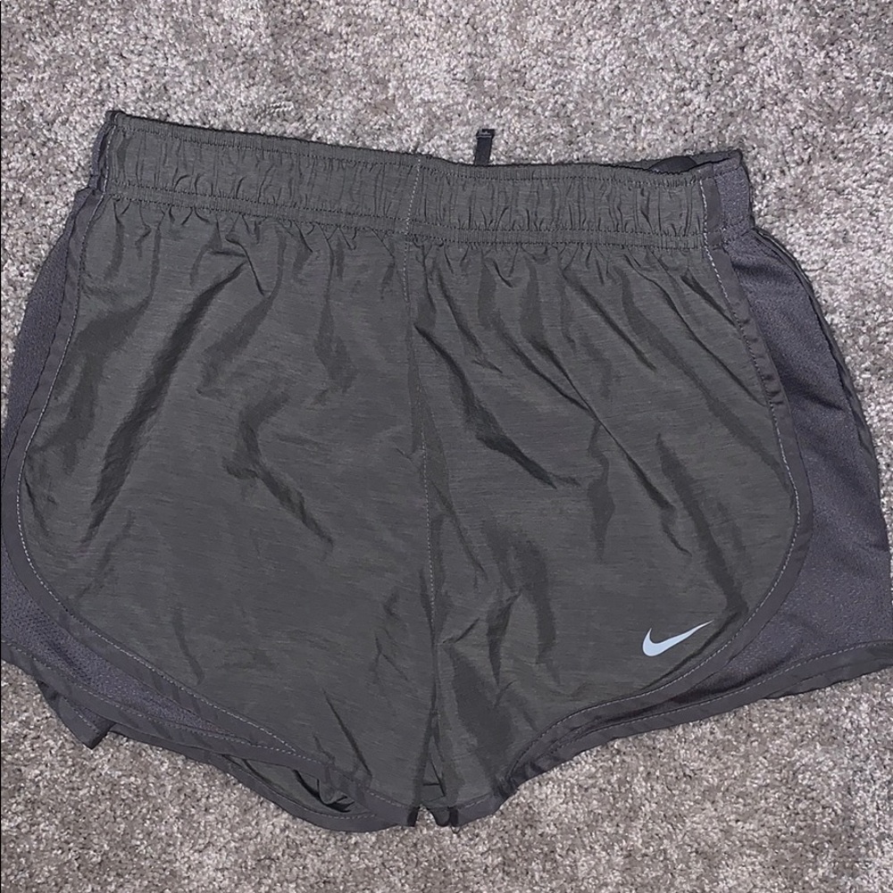 Grey Nike dri-fit running shorts